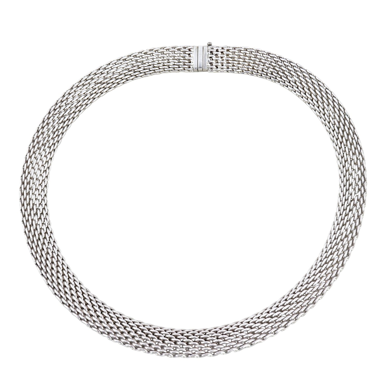 Tiffany & Co Somerset Mesh Sterling Silver Necklace