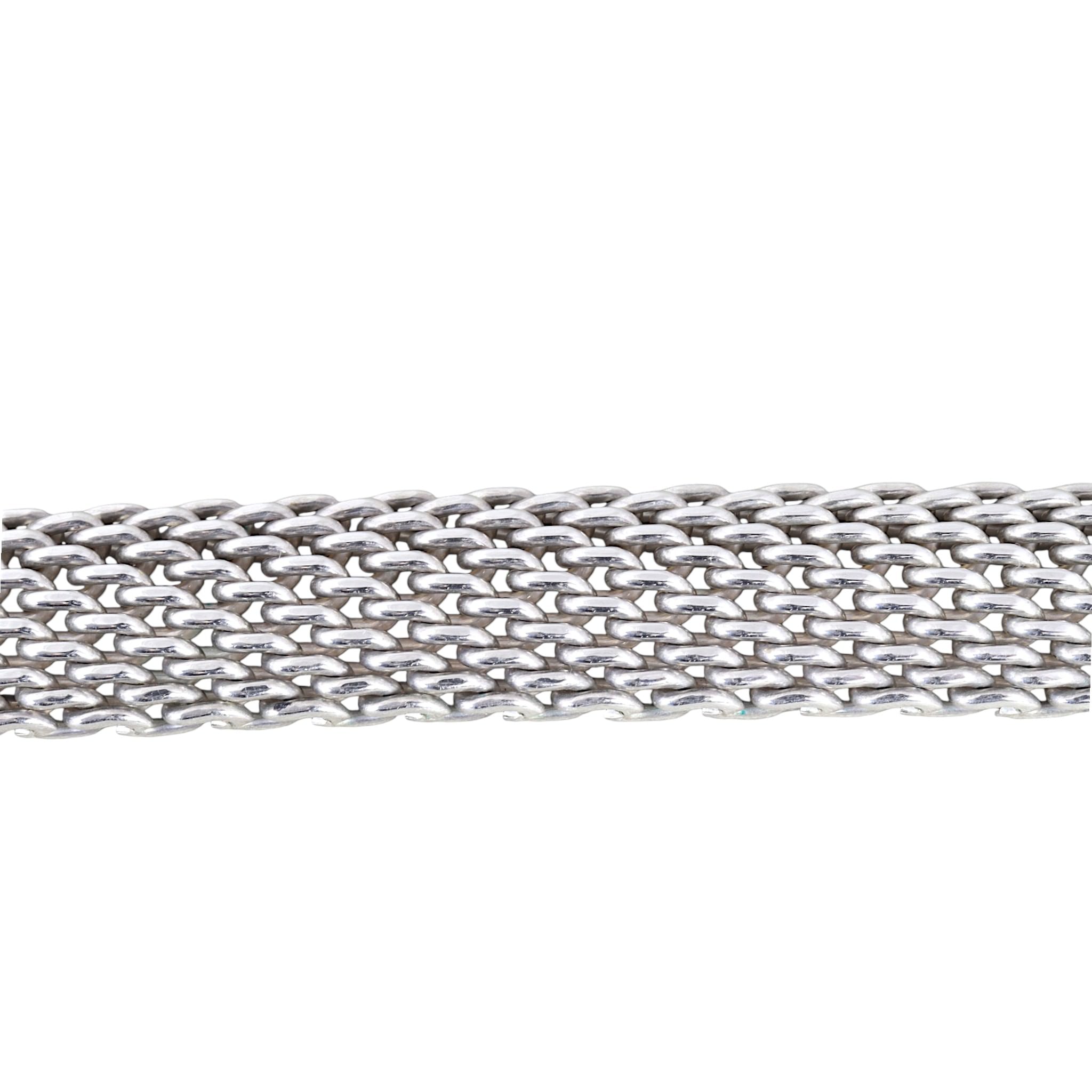 Tiffany & Co Somerset Mesh Sterling Silver Necklace