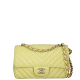 Chanel Classic Flap Mini Rectangular Bag Chevron Lambskin
