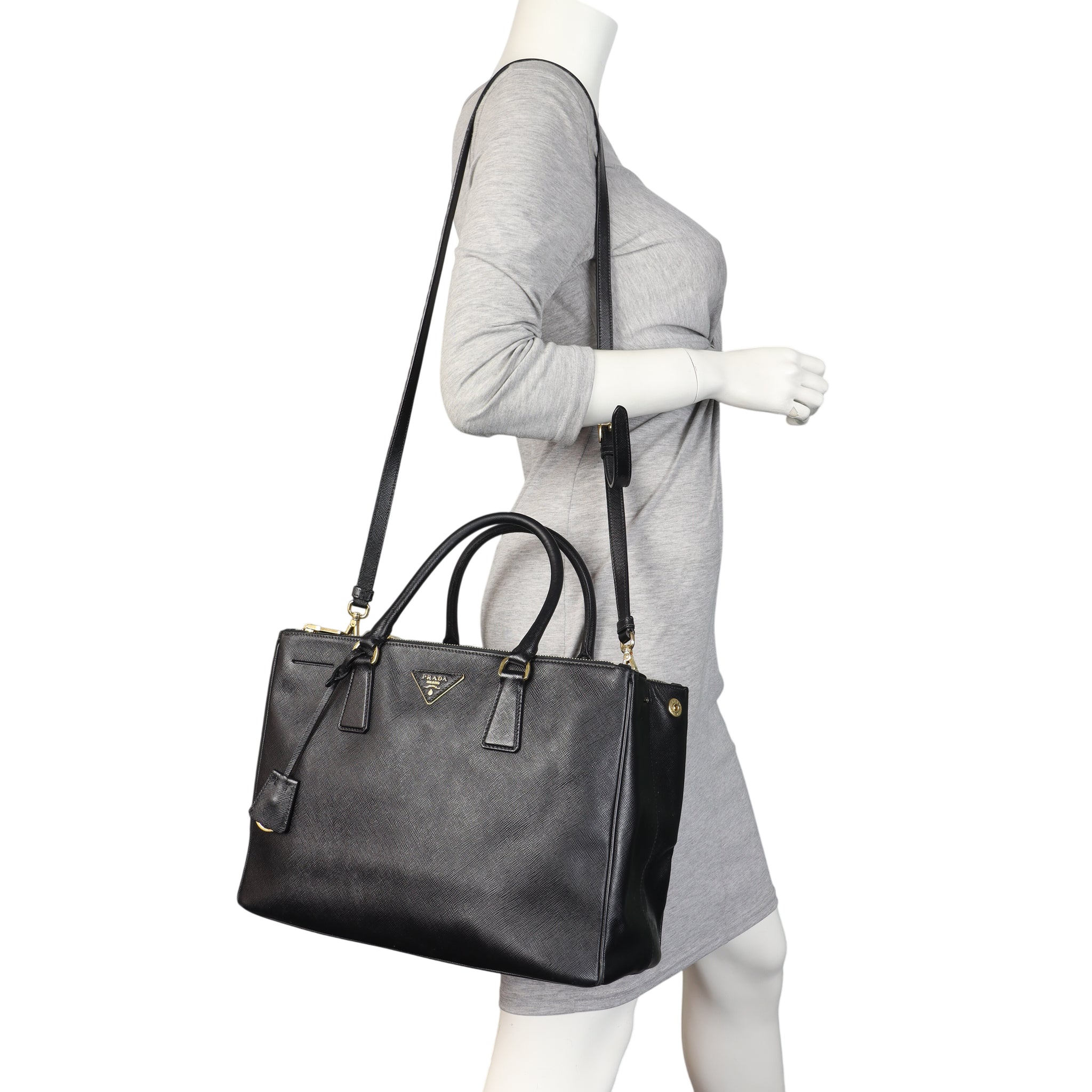 Prada Saffiano Lux Galleria Double Zip Tote Large