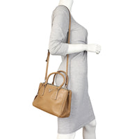 Prada City Calf Galleria Double Zip Tote Mini