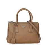 Prada City Calf Galleria Double Zip Tote Mini