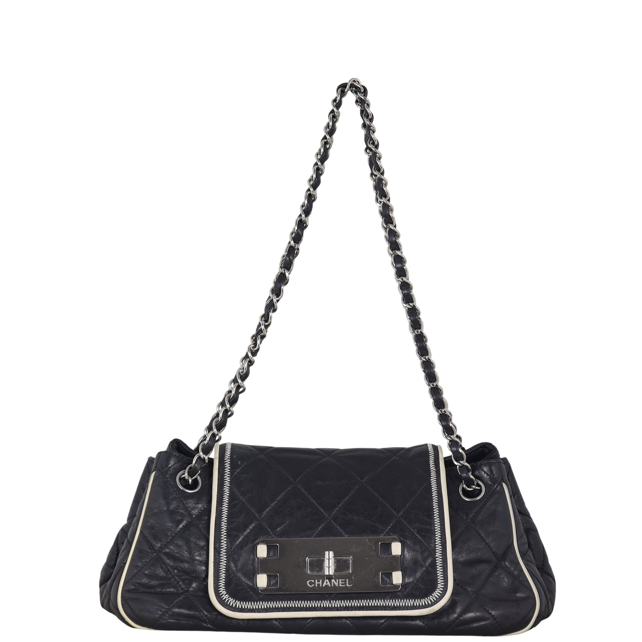 Chanel East West Accordion Flap Bag