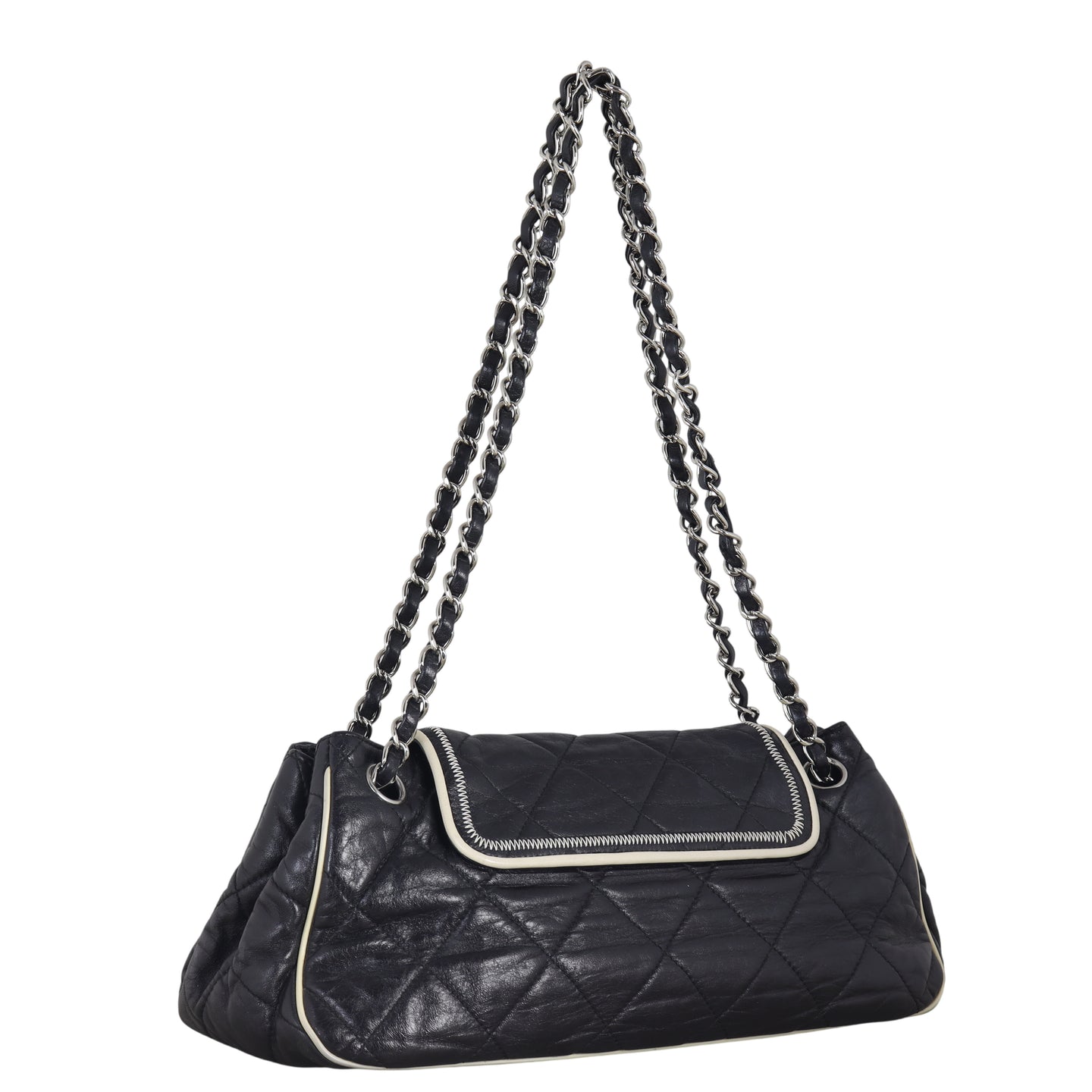 Chanel East West Accordion Flap Bag