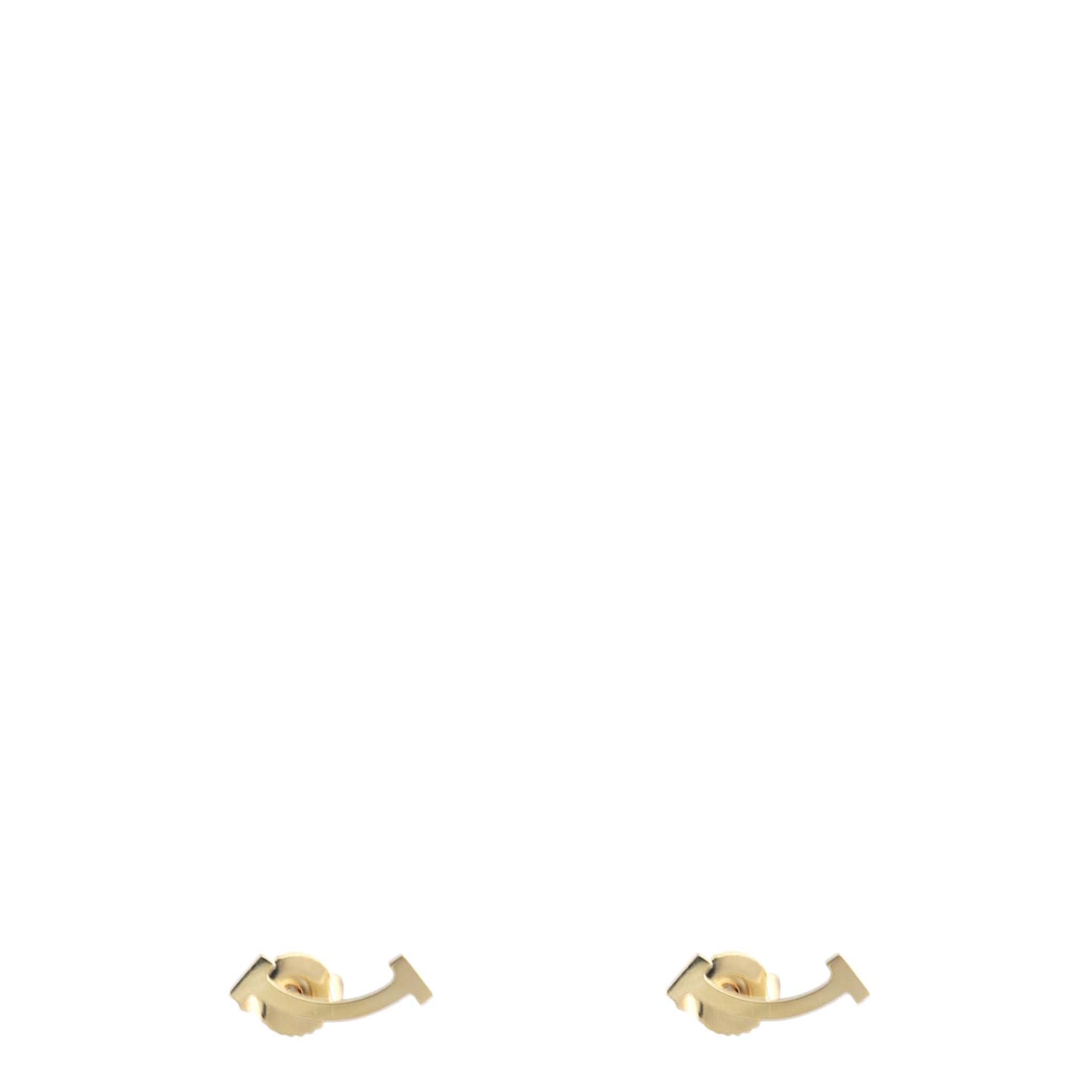 Tiffany & Co T Smile 18k Yellow Gold Earrings Mini