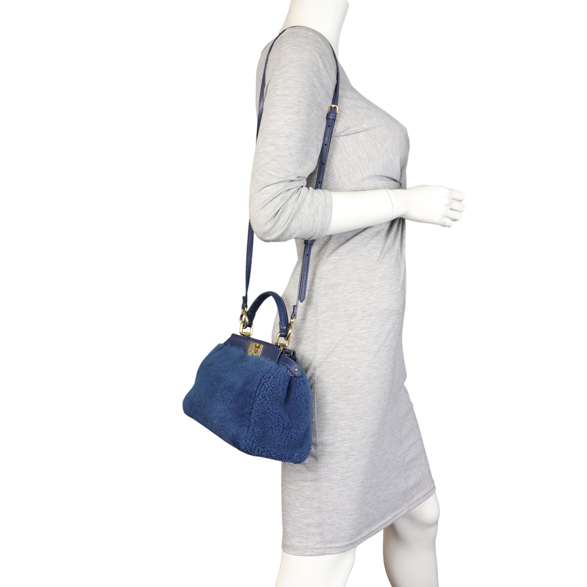 Fendi Peekaboo Mini Shearling