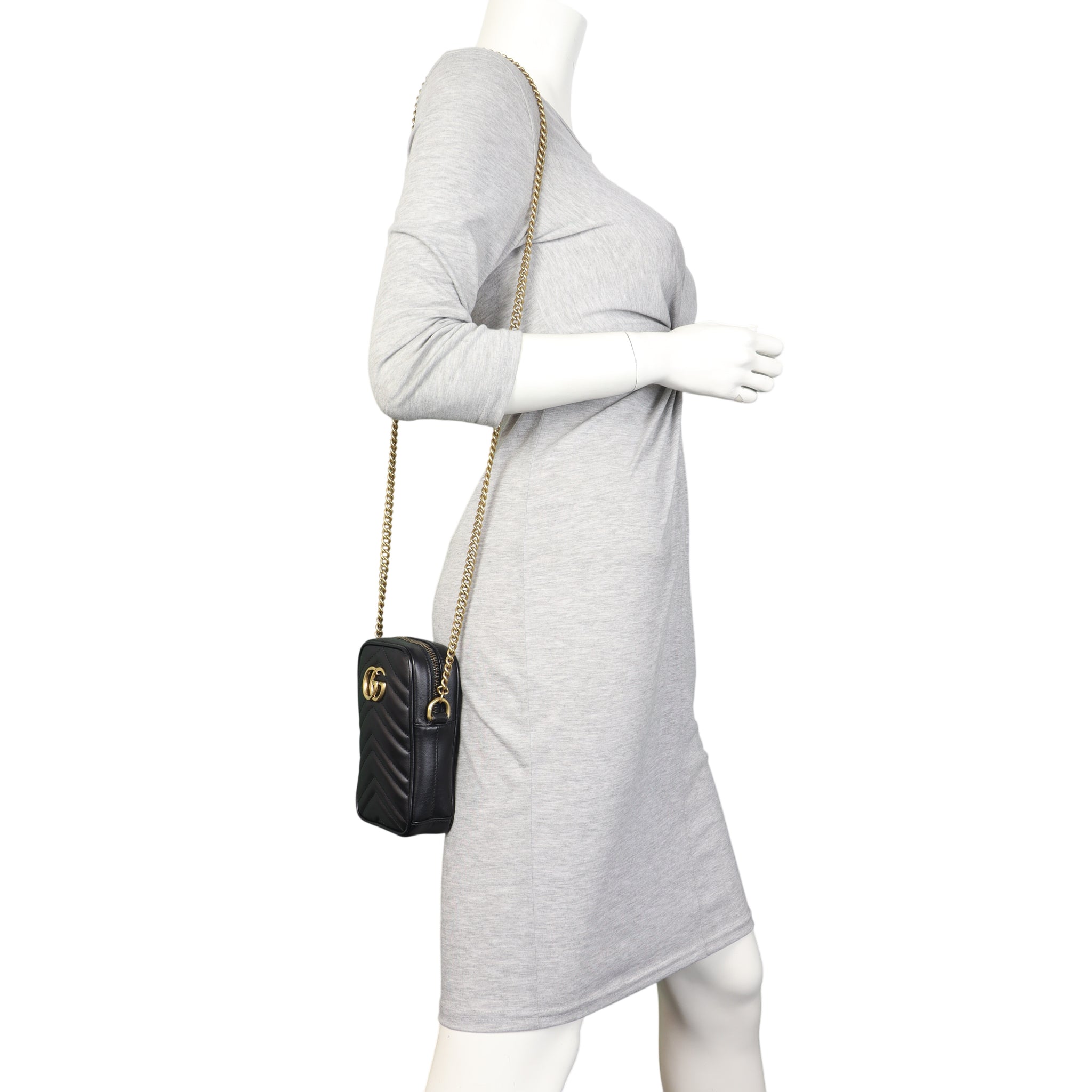 Gucci GG Marmont Matelasse Vertical Mini Bag