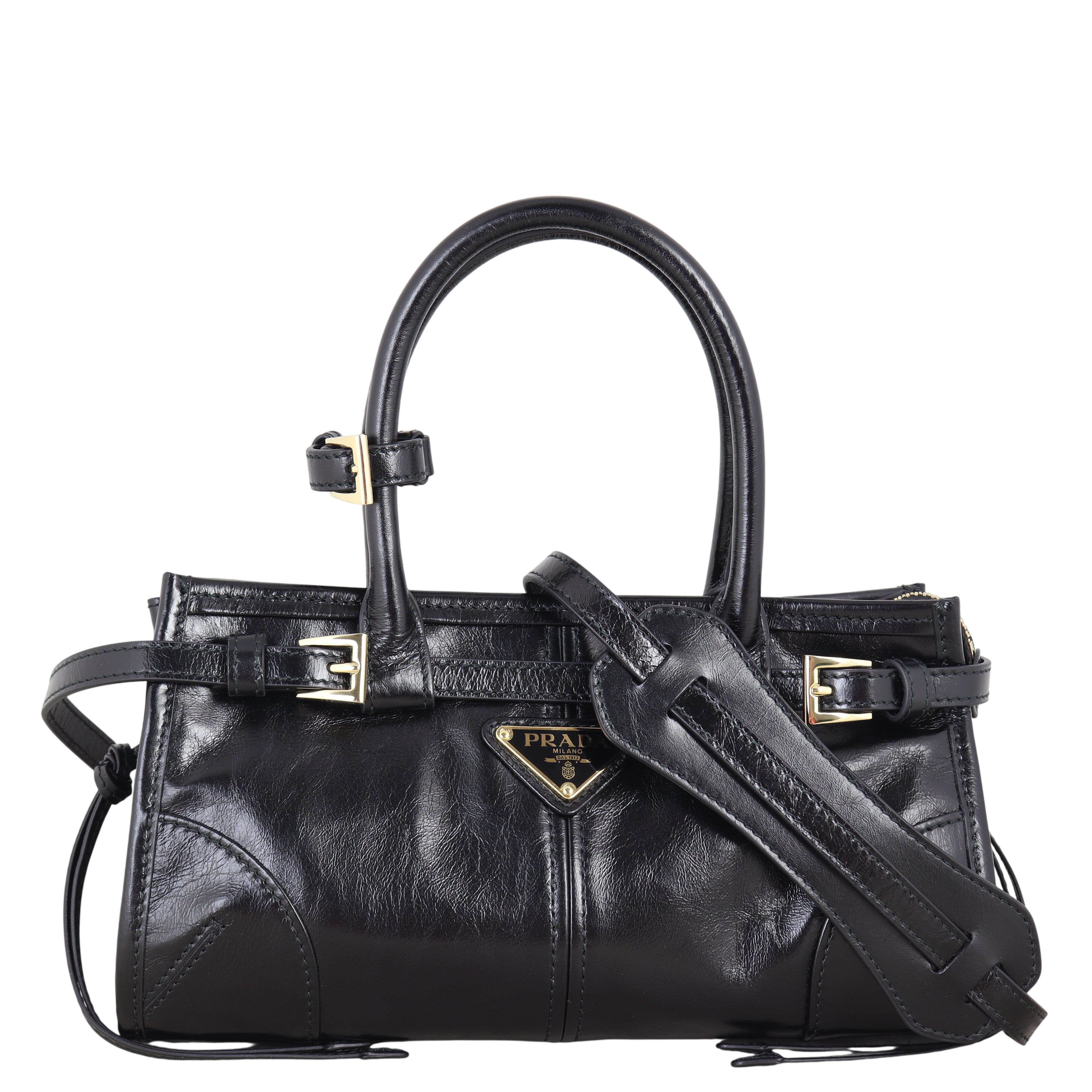 Prada Vitello Shine Bonnie Shoulder Bag Mini – Luxe.It.Fwd