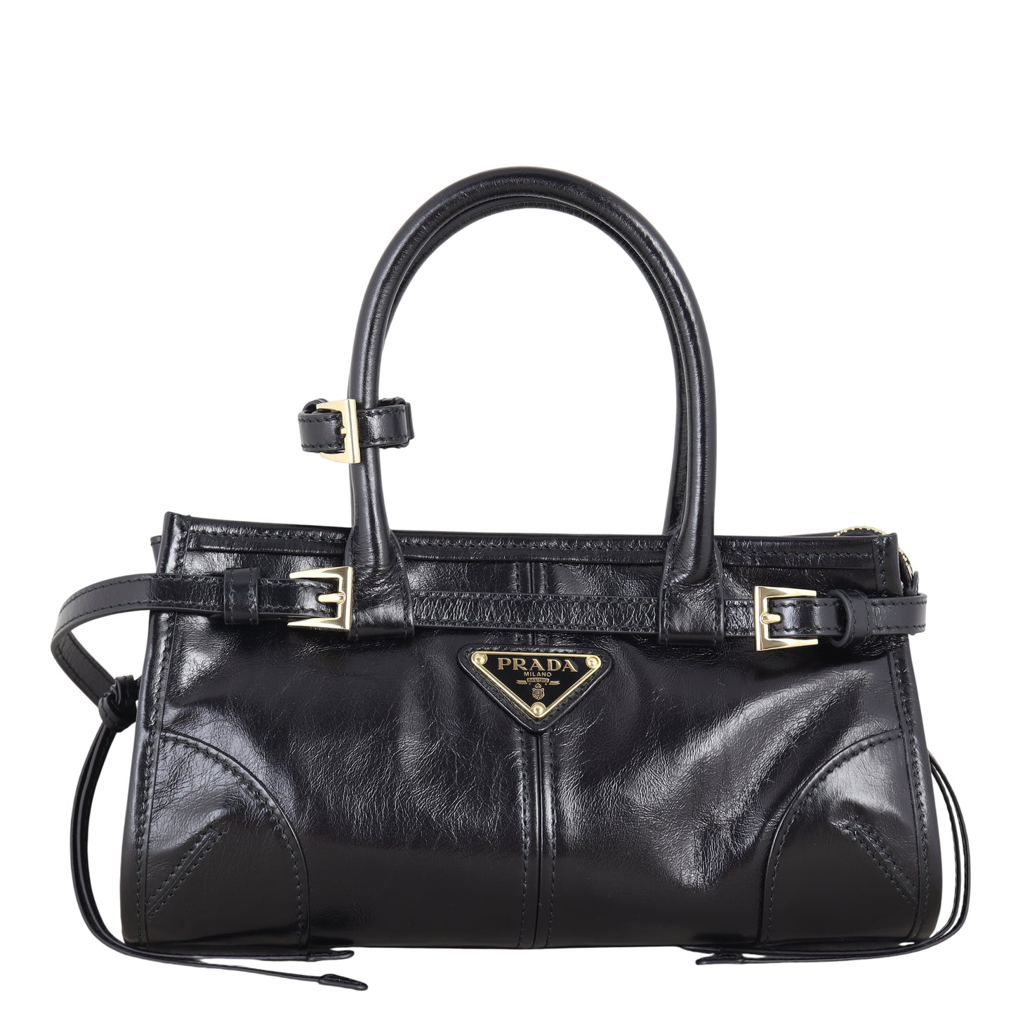 Prada Vitello Shine Bonnie Shoulder Bag Mini