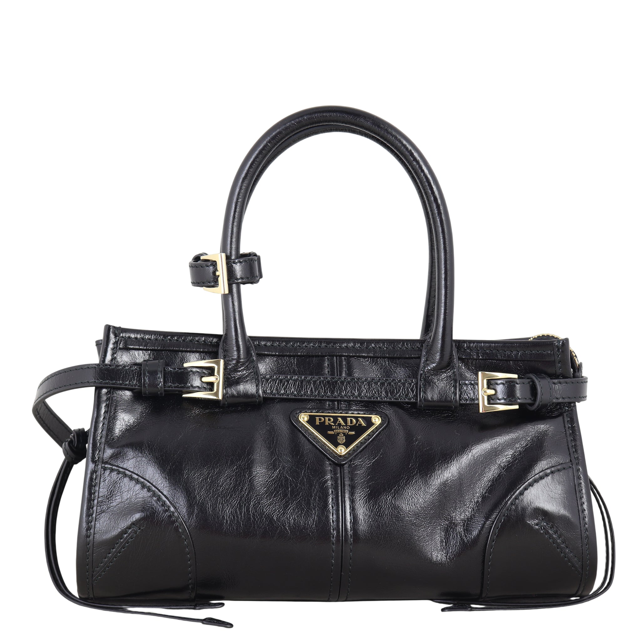 Prada Vitello Shine Bonnie Shoulder Bag Mini