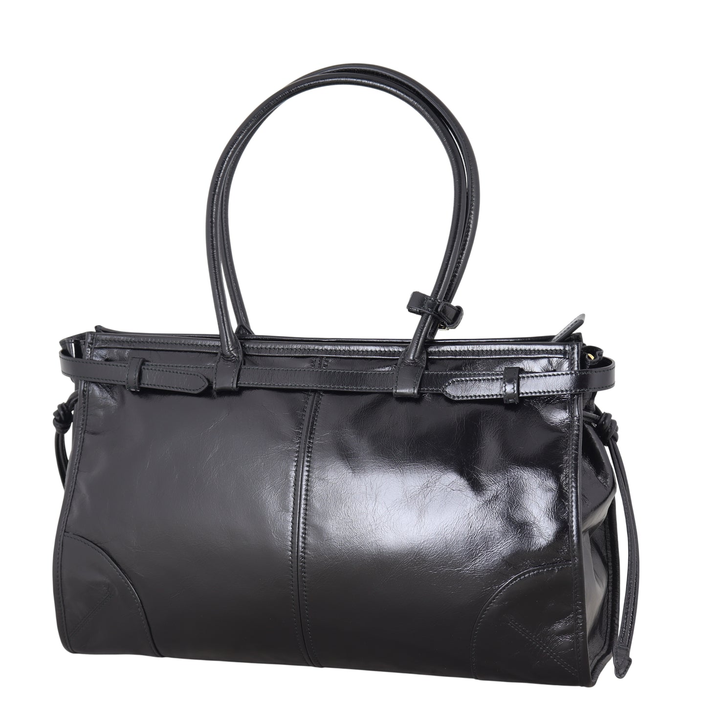 Prada Vitello Shine Bonnie Shoulder Bag Large