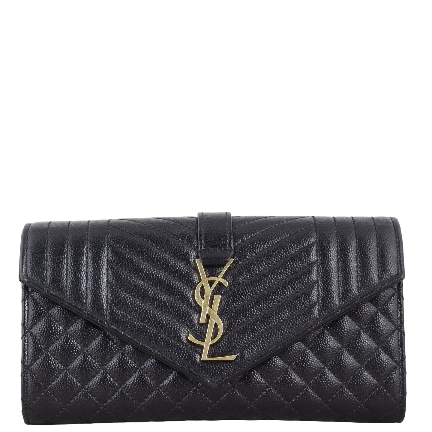 Saint Laurent Monogram Mix Matelasse Envelope Wallet