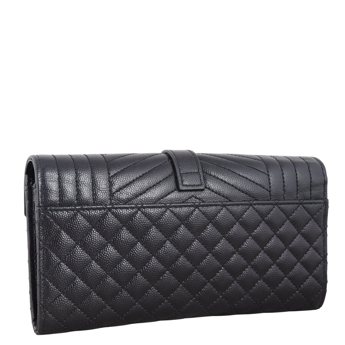 Saint Laurent Monogram Mix Matelasse Envelope Wallet