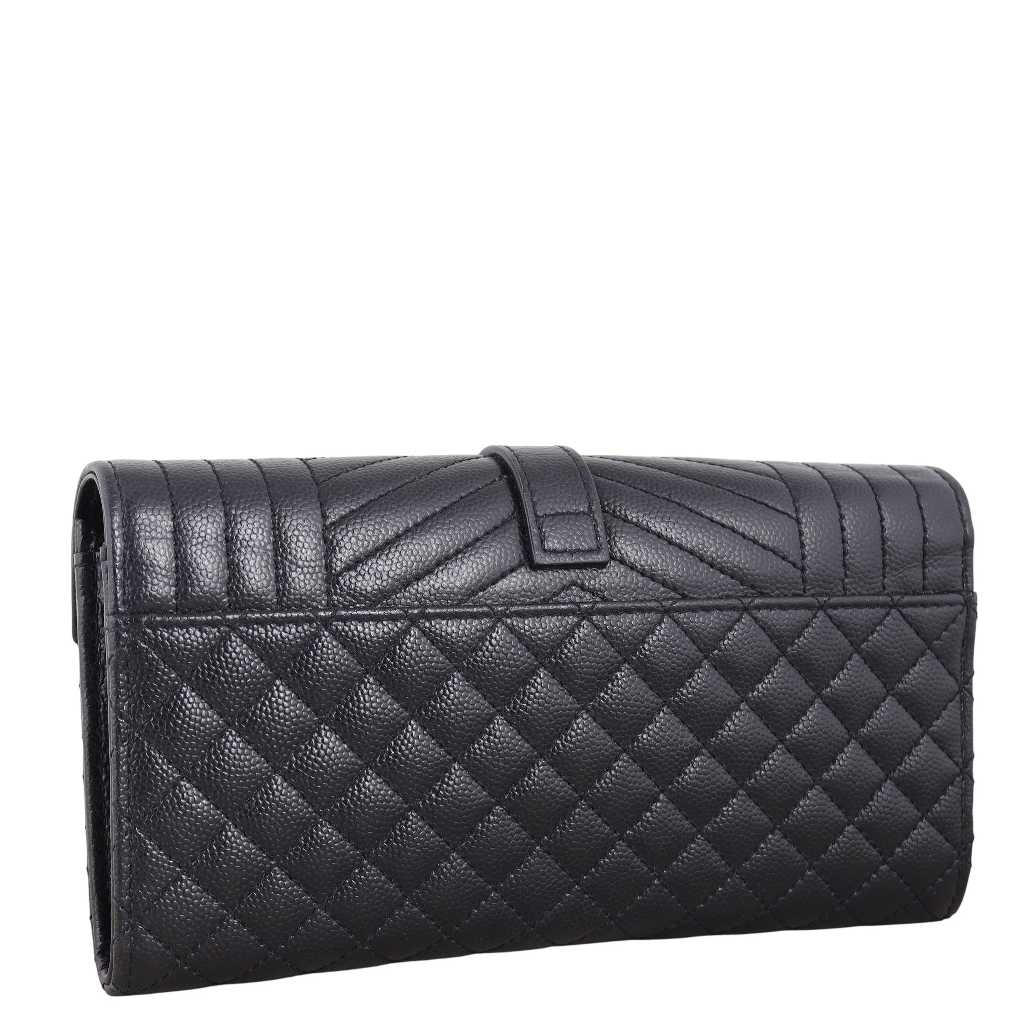 Saint Laurent Monogram Mix Matelasse Envelope Wallet