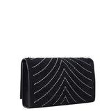 Saint Laurent Kate Crystal-Embellished Suede Chain Bag