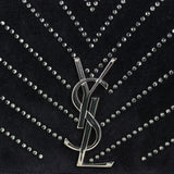 Saint Laurent Kate Crystal-Embellished Suede Chain Bag