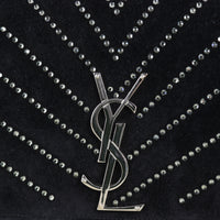 Saint Laurent Kate Crystal-Embellished Suede Chain Bag