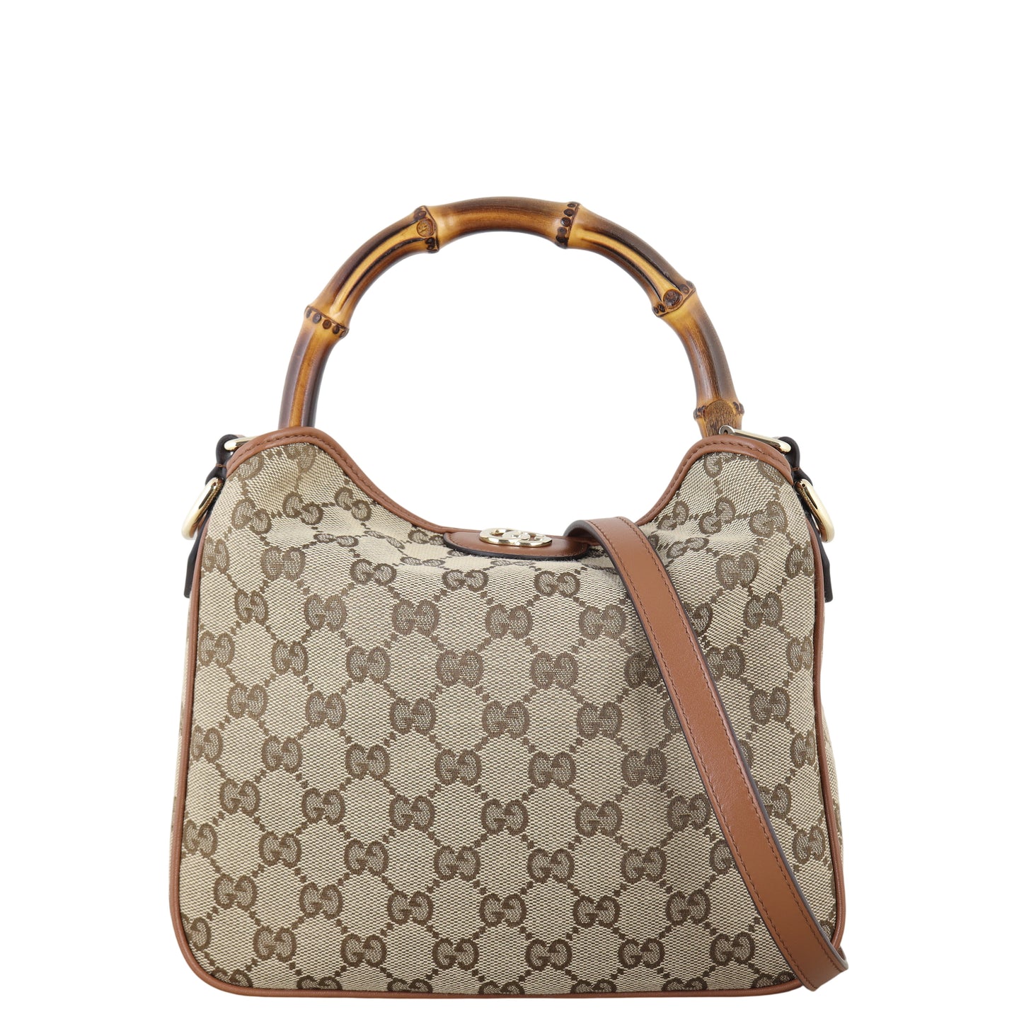 Gucci GG Diana Bamboo Top Handle Shoulder Bag Small