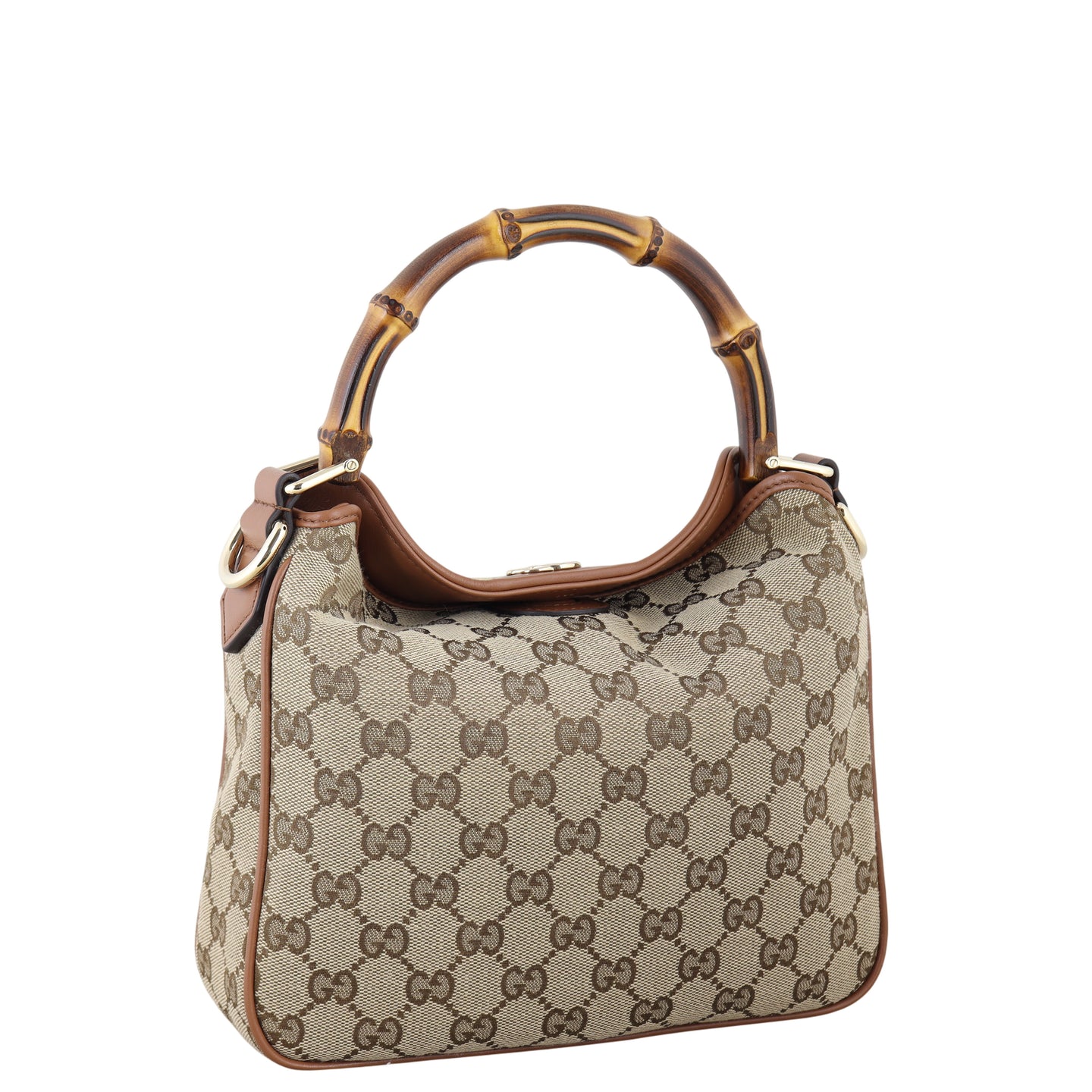 Gucci GG Diana Bamboo Top Handle Shoulder Bag Small