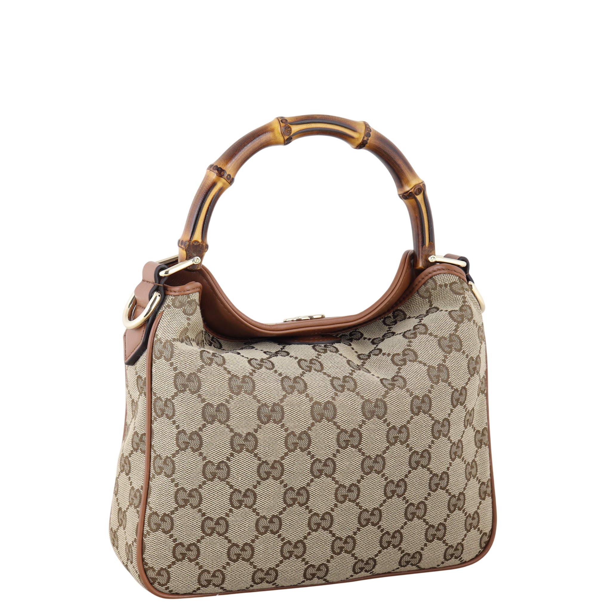 Gucci GG Diana Bamboo Top Handle Shoulder Bag Small