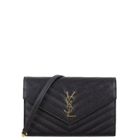 Saint Laurent Cassandre Envelope Chain Wallet