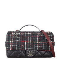 Chanel Airlines Top Handle Tweed Flap