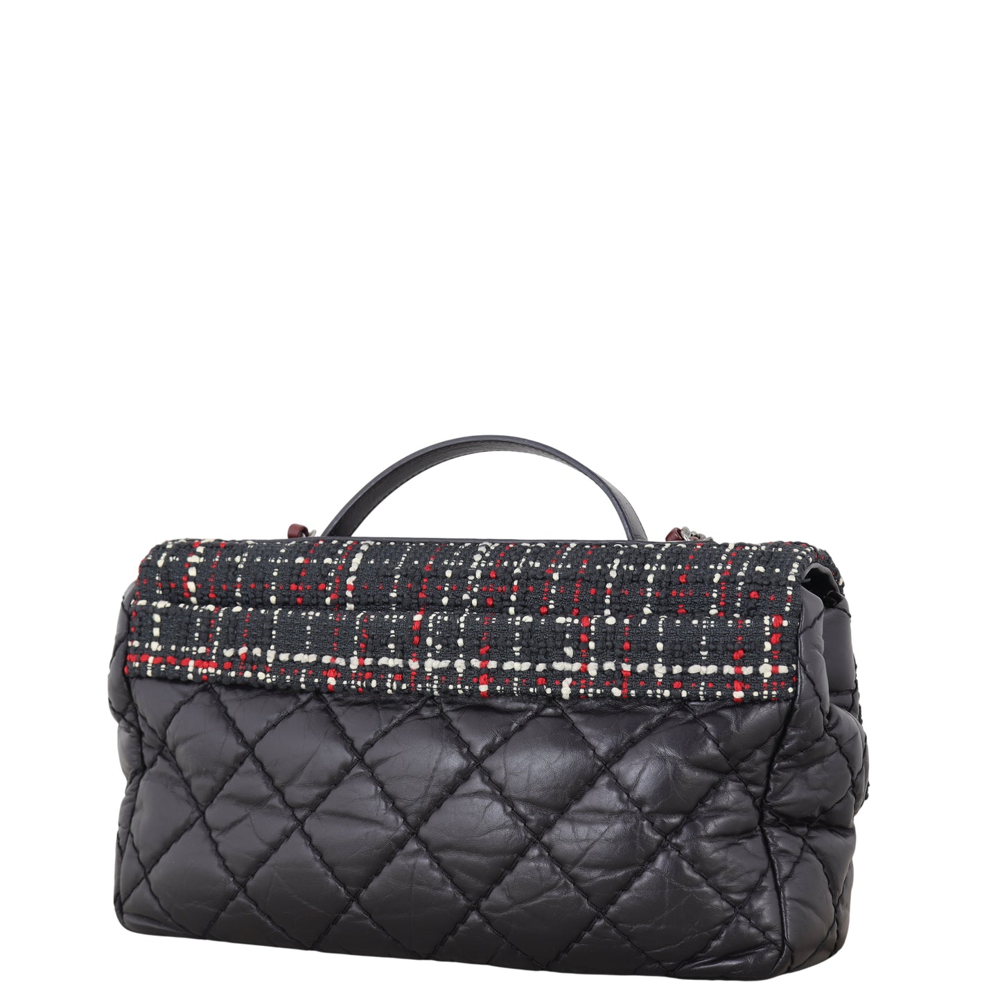 Chanel Airlines Top Handle Tweed Flap