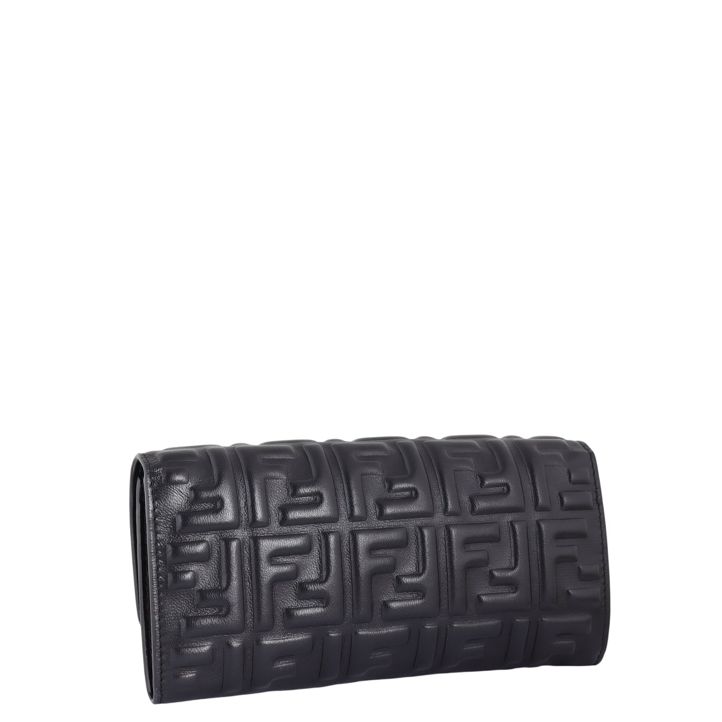 Fendi Baguette FF Embossed Wallet on Chain