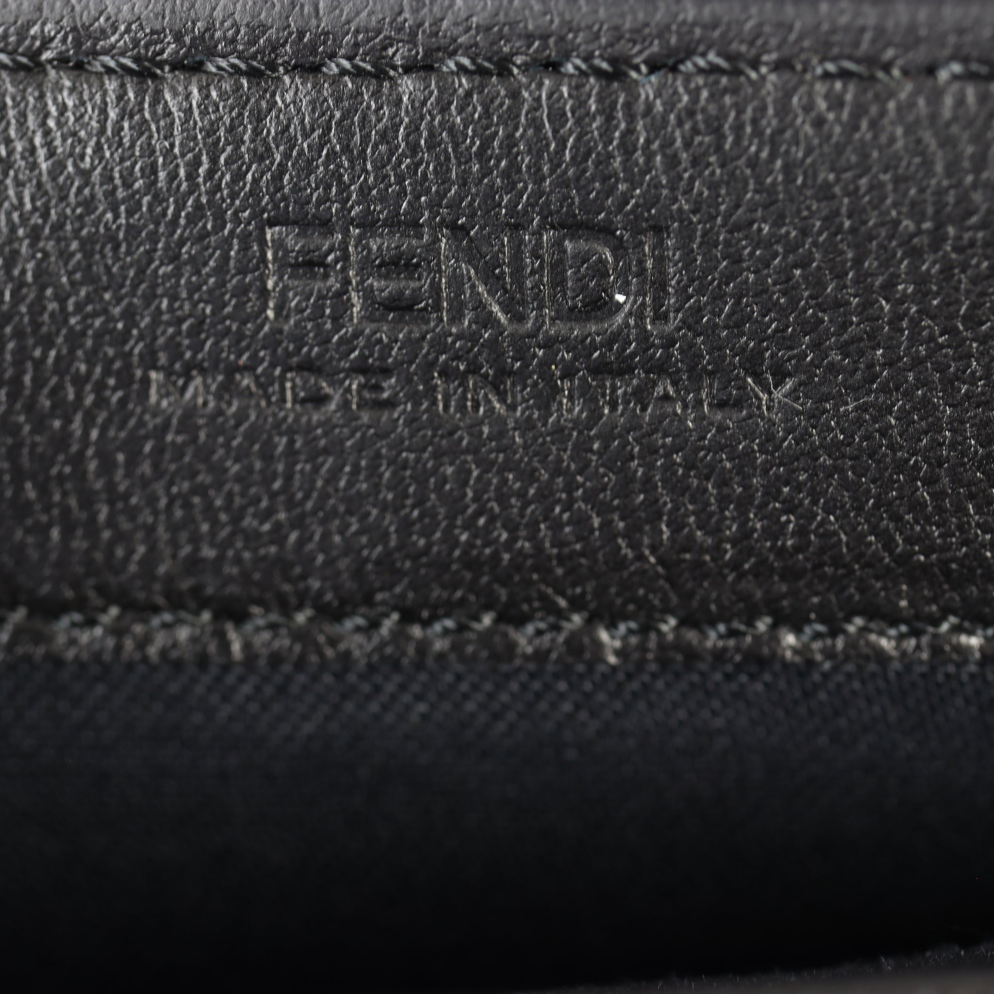 Fendi Baguette FF Embossed Wallet on Chain