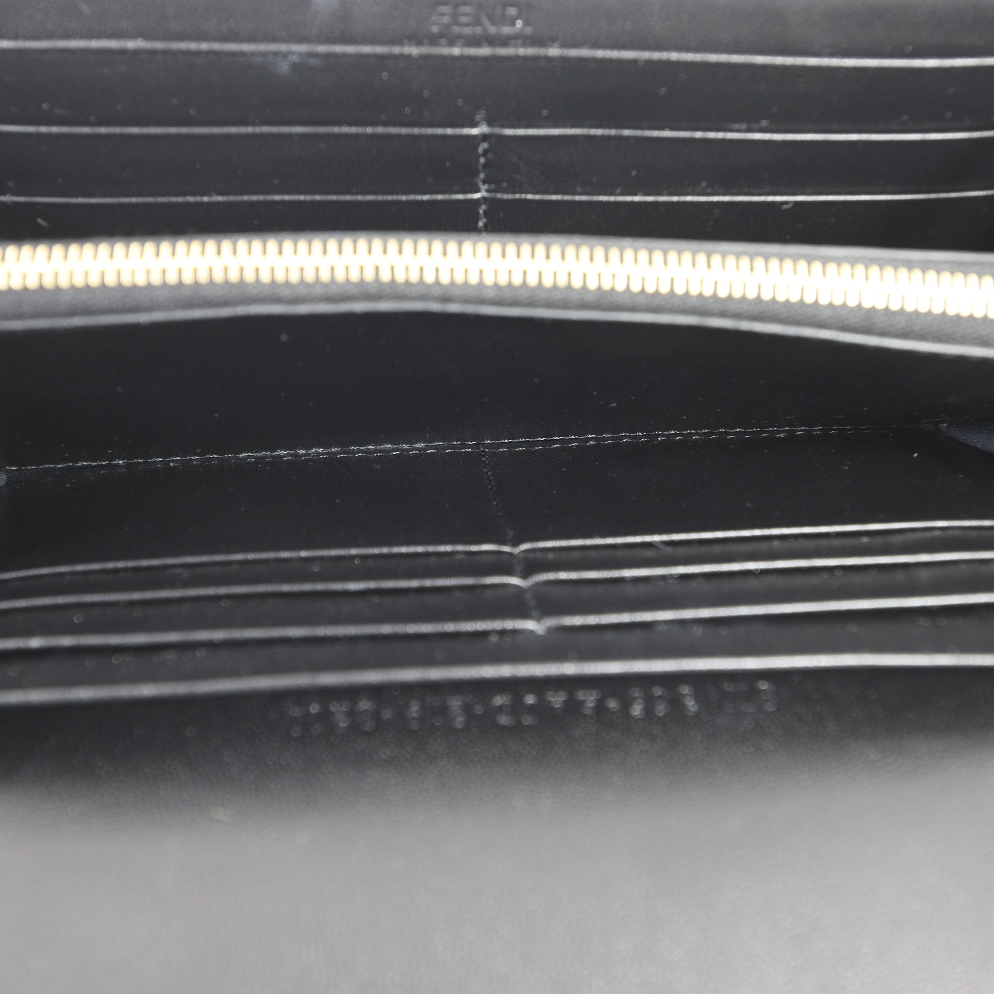 Fendi Baguette FF Embossed Wallet on Chain