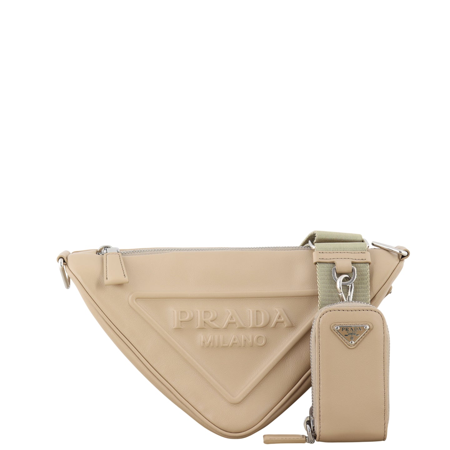 Prada Triangle Leather Shoulder Bag