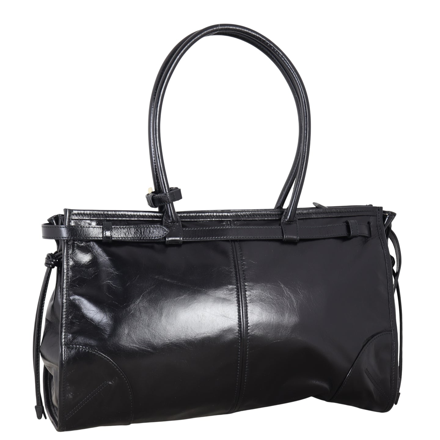 Prada Vitello Shine Bonnie Shoulder Bag Large