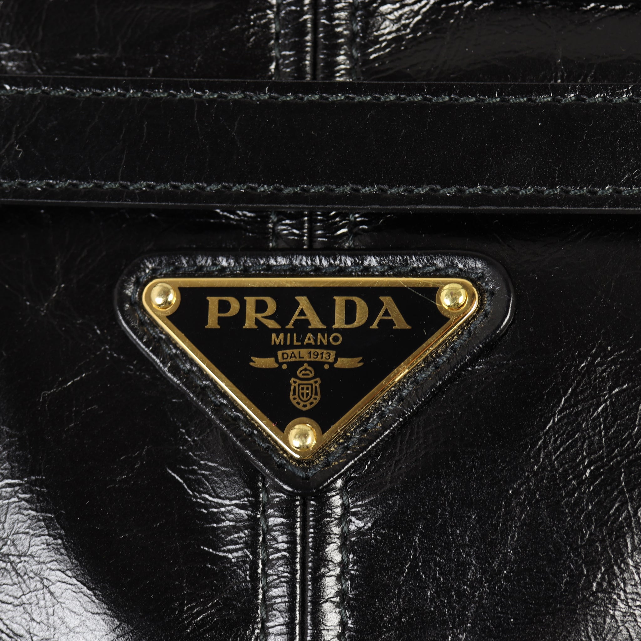 Prada Vitello Shine Bonnie Shoulder Bag Large