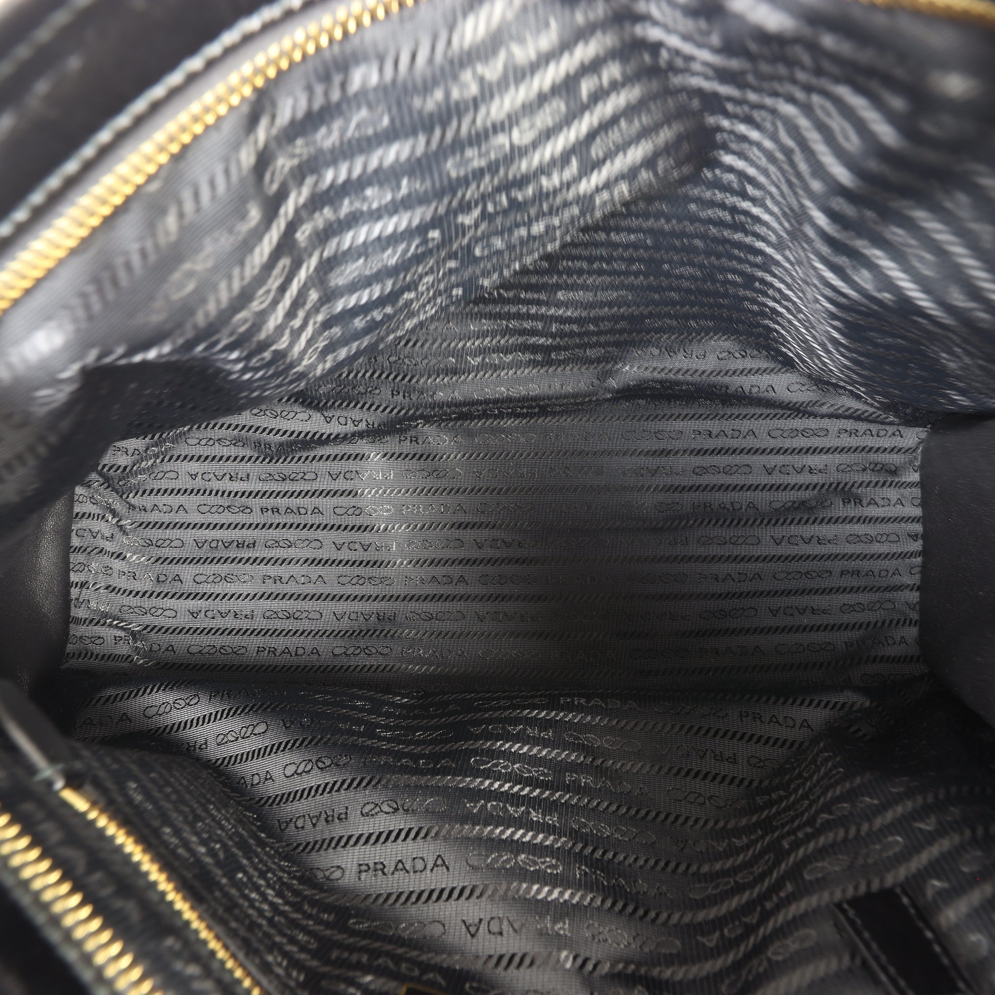 Prada Vitello Shine Bonnie Shoulder Bag Large