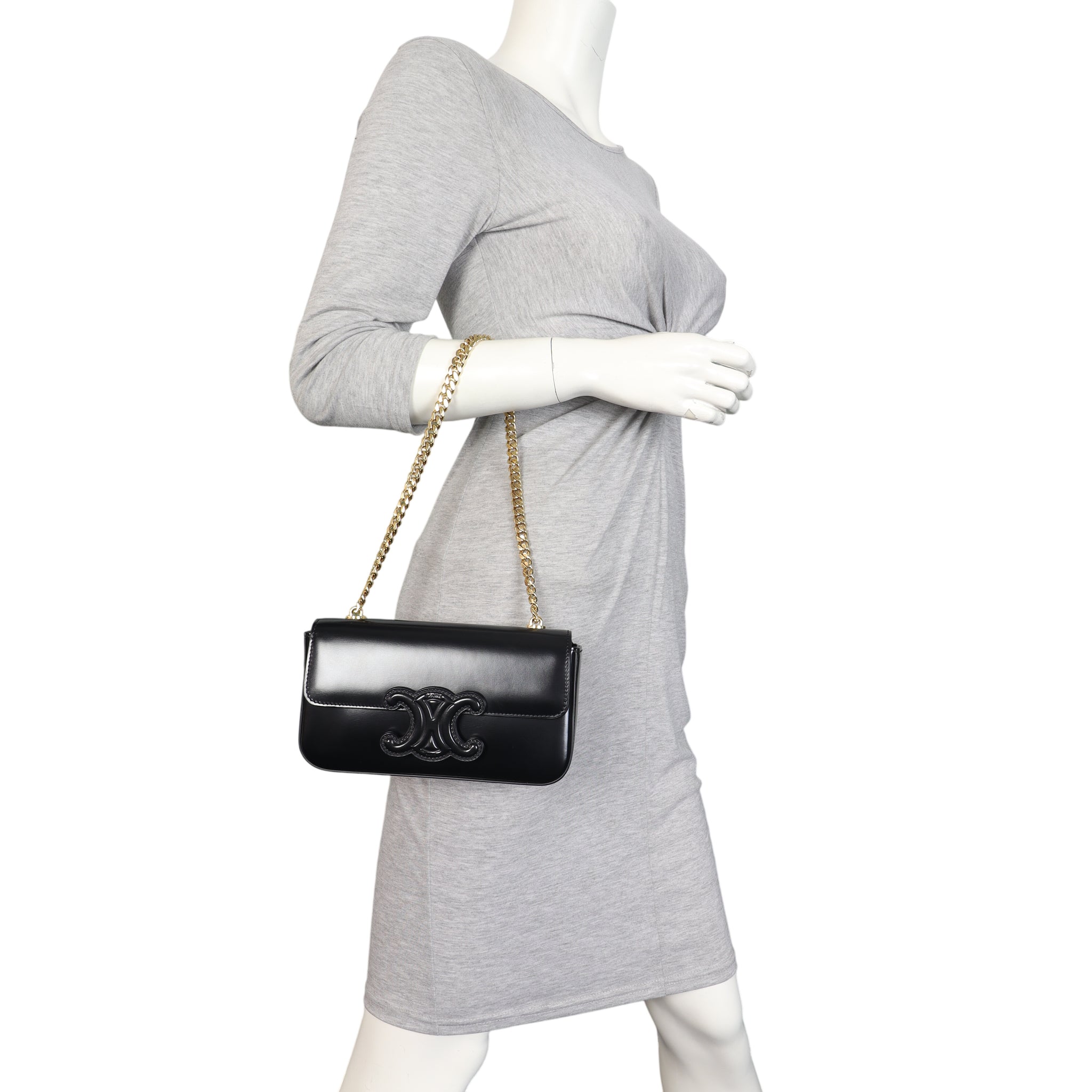 Celine Triomphe Claude Chain Shoulder Bag