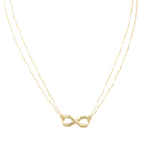 Tiffany & Co Infinity 18k Yellow Gold Double Chain Necklace