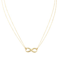 Tiffany & Co Infinity 18k Yellow Gold Double Chain Necklace