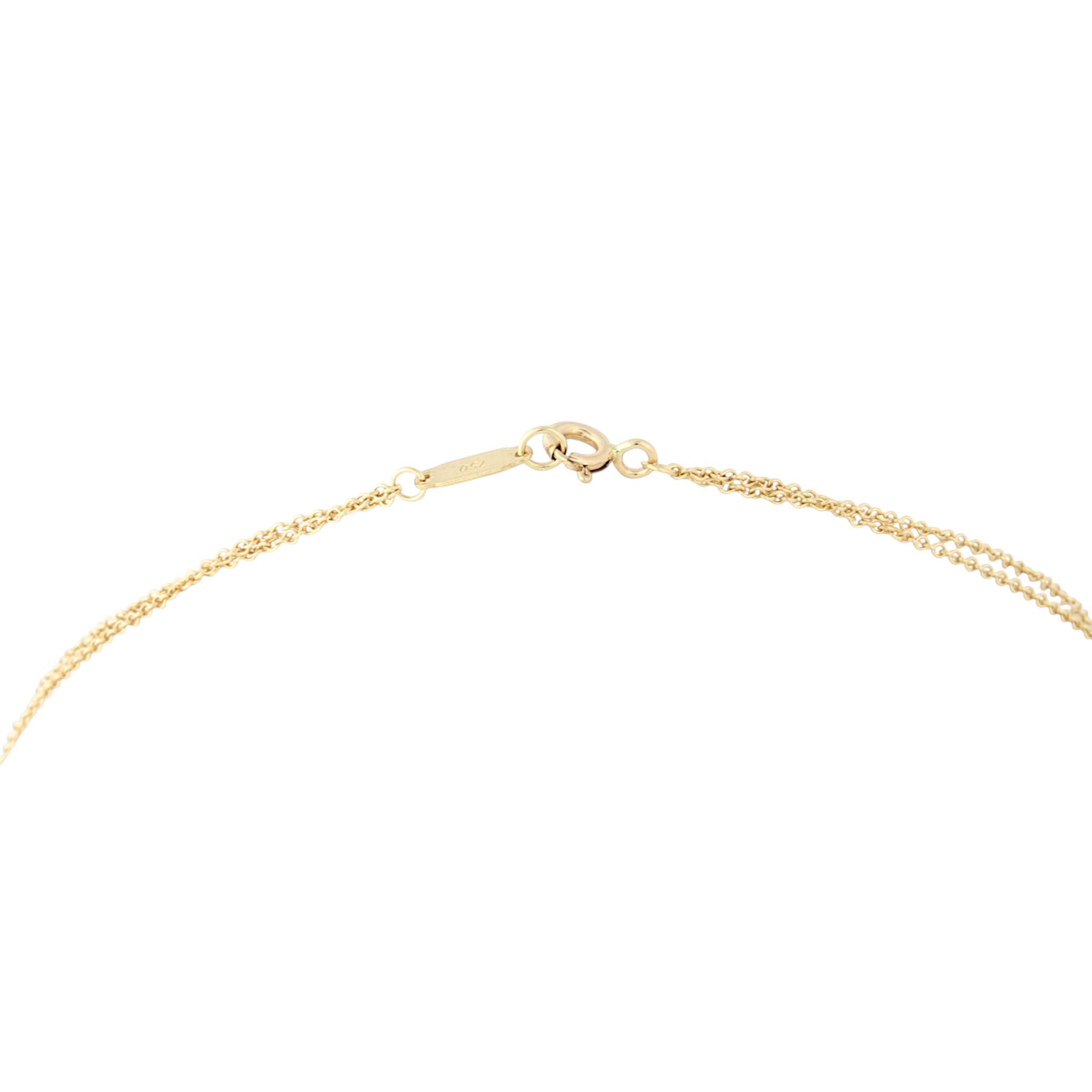 Tiffany & Co Infinity 18k Yellow Gold Double Chain Necklace