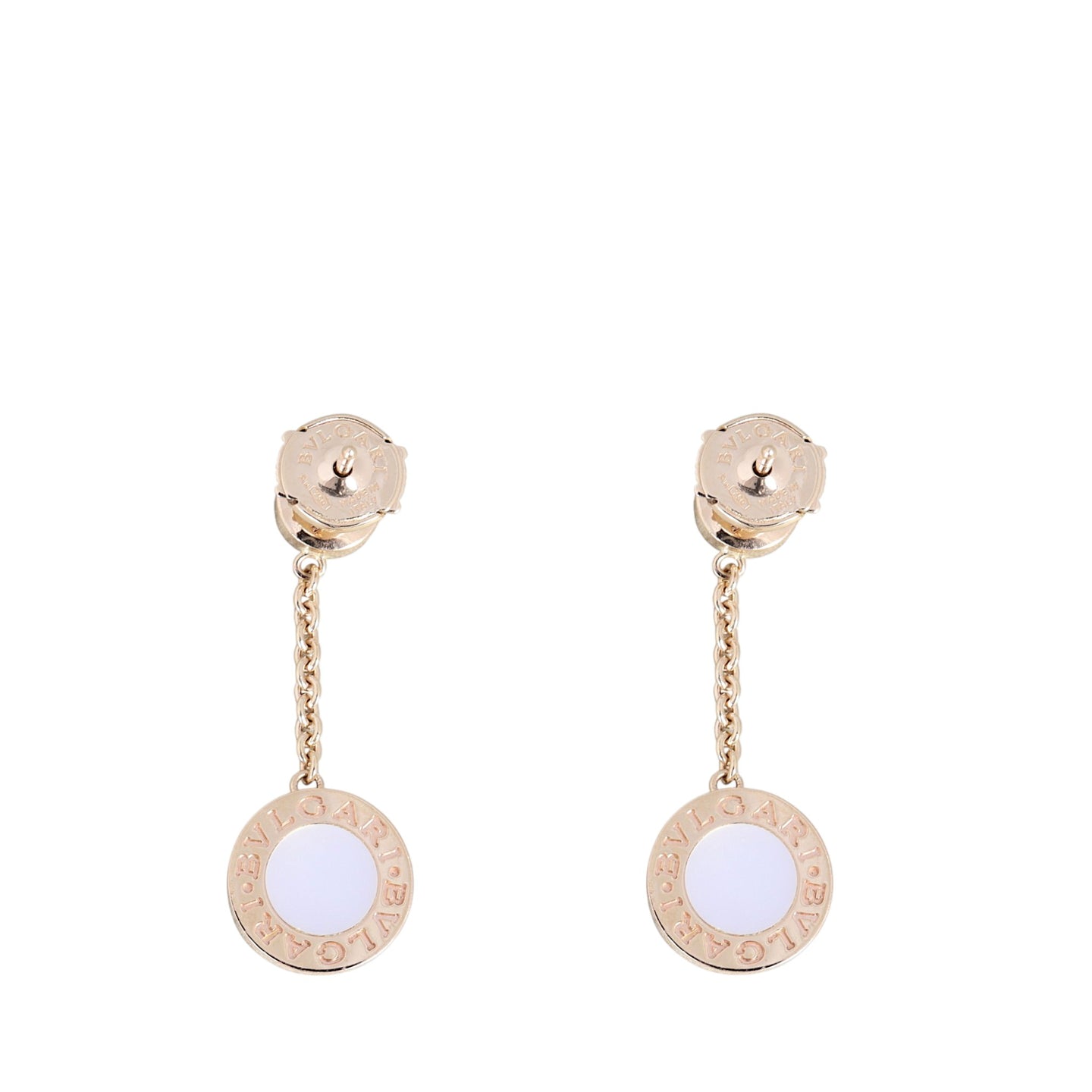 Bvlgari Bvlgari Diamond Mother of Pearl 18k Rose Gold Drop Earrings