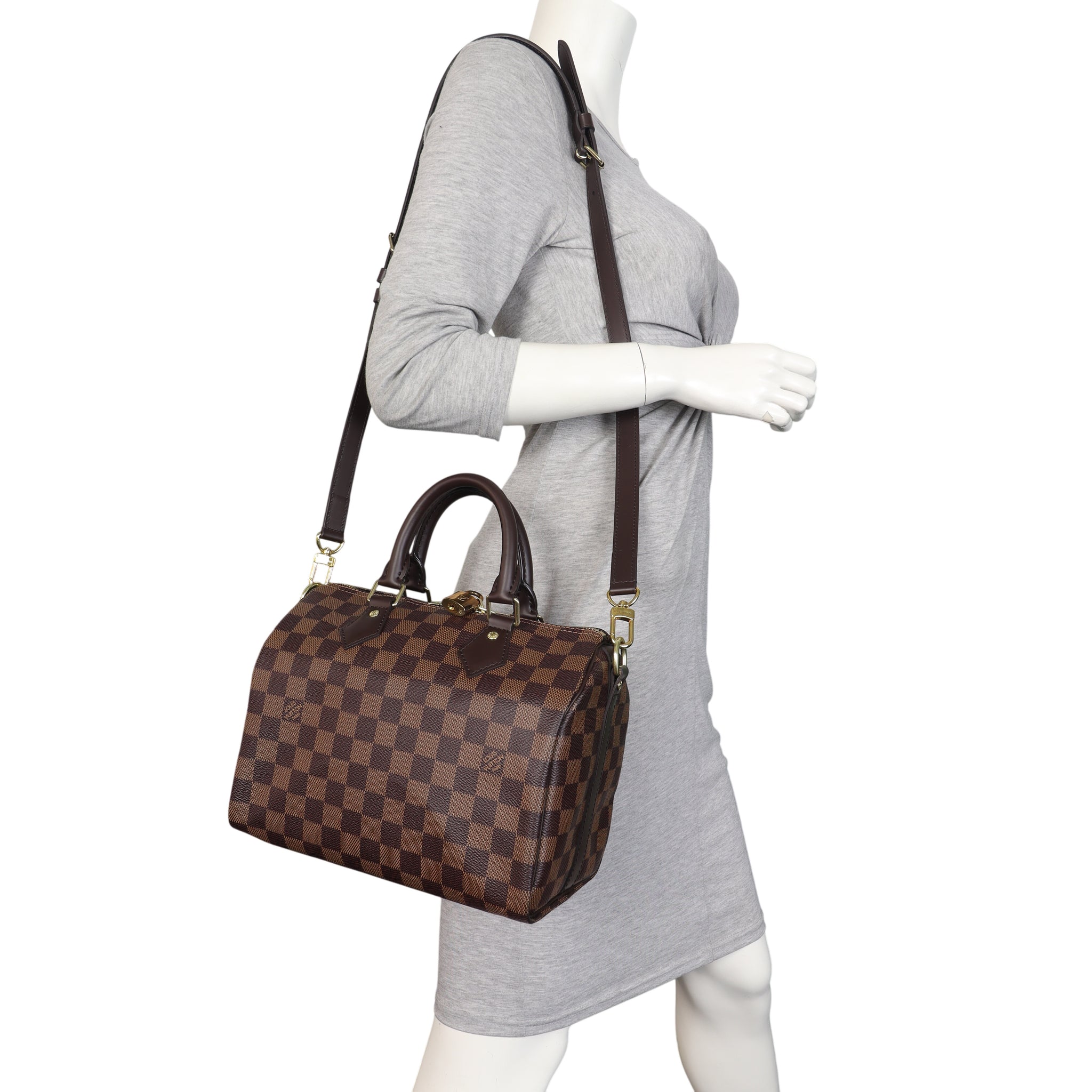 Louis Vuitton Speedy 25 Bandouliere Damier Ebene
