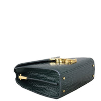 Saint Laurent Cassandra Top Handle Mini Croc-Embossed