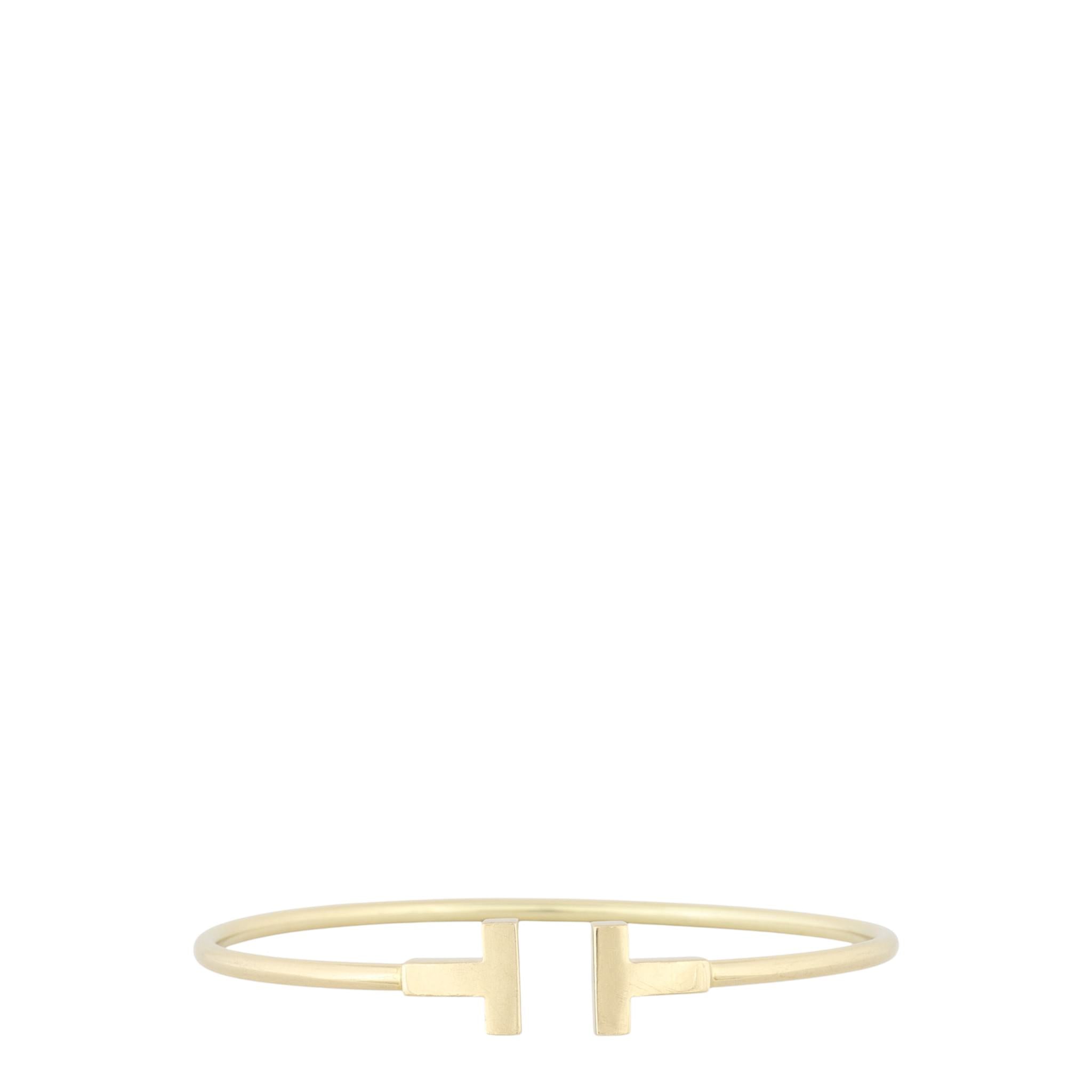 Tiffany & Co T Wire 18k Yellow Gold Bracelet
