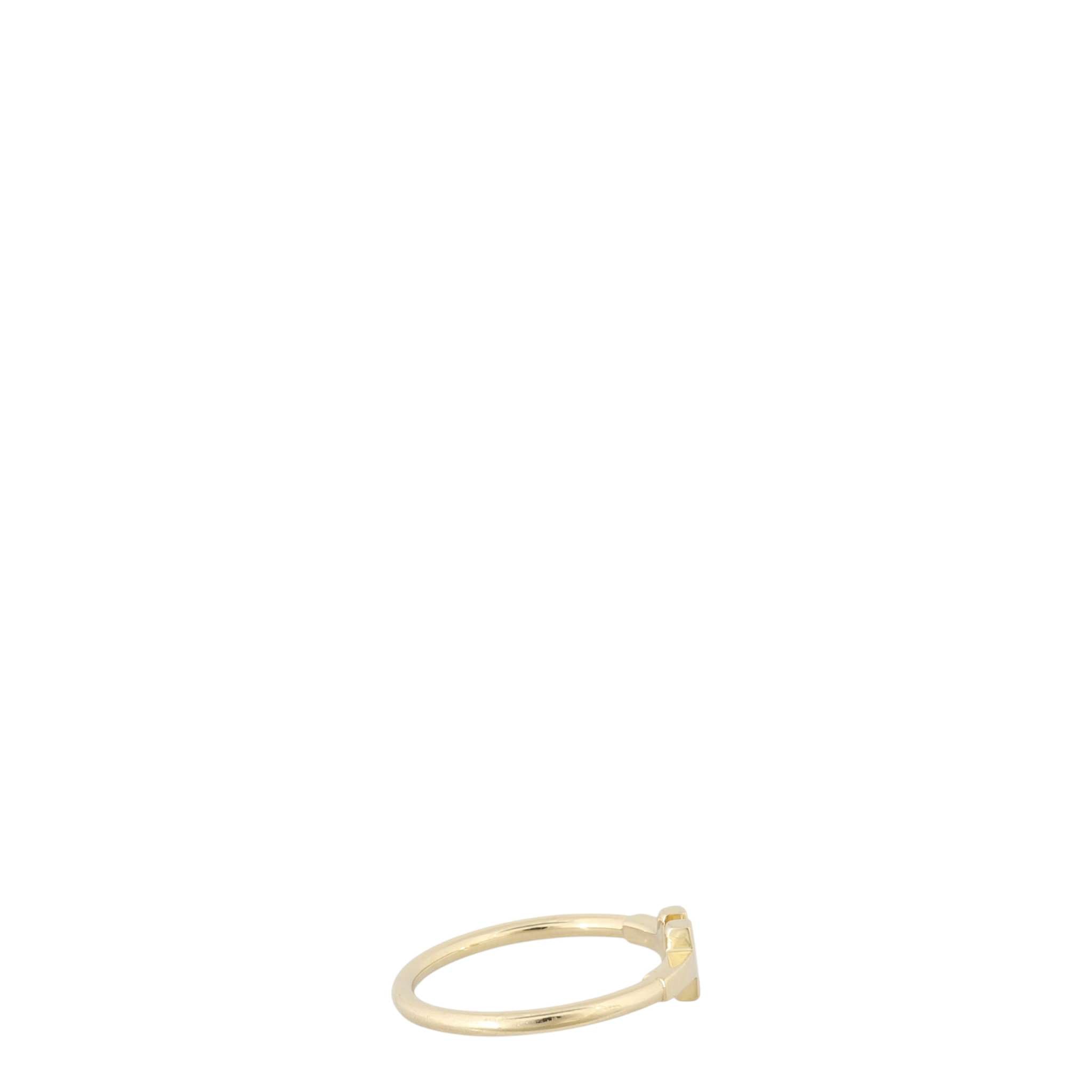 Tiffany & Co T Wire 18k Yellow Gold Ring