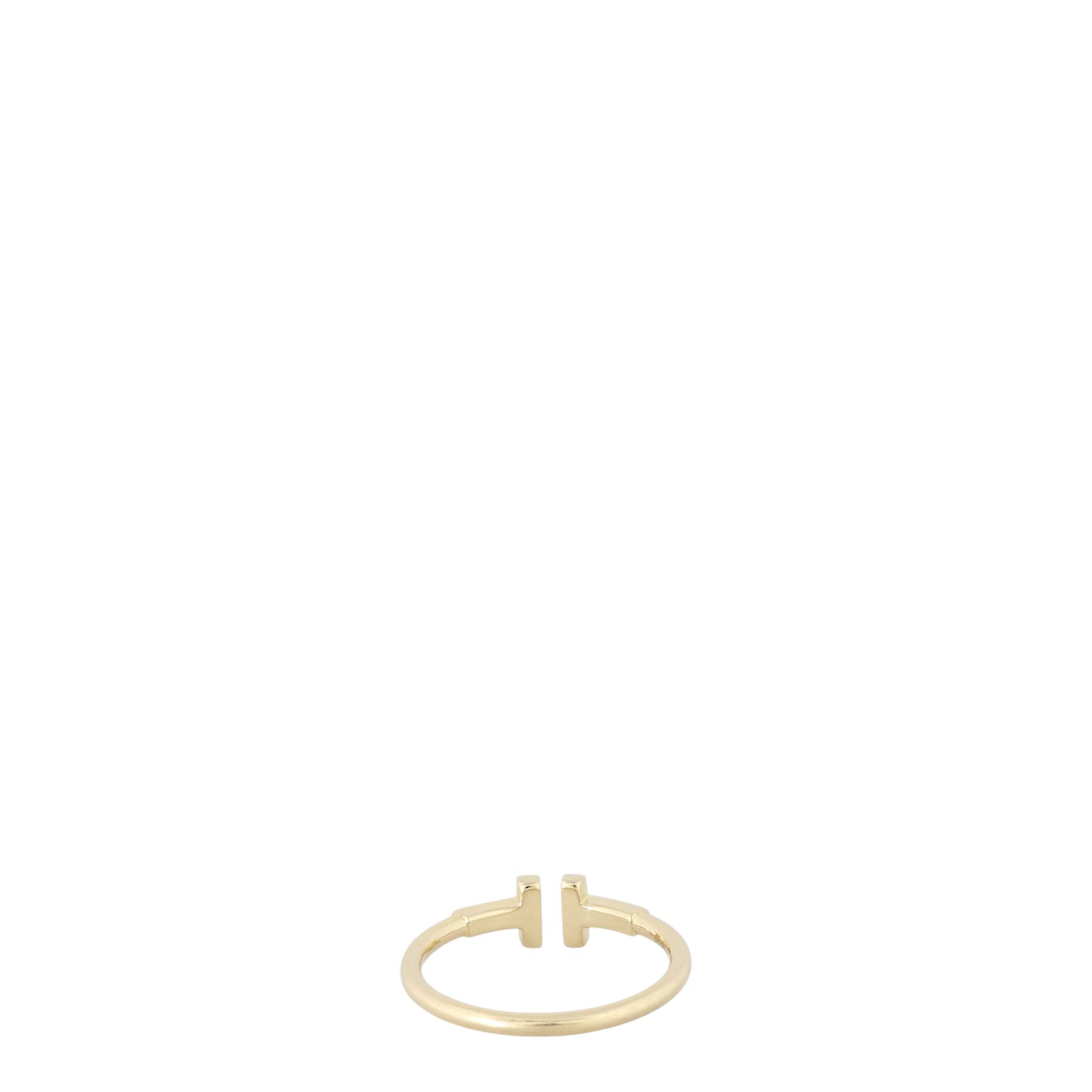 Tiffany & Co T Wire 18k Yellow Gold Ring