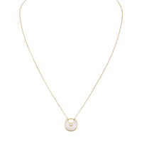 Cartier Amulette de Cartier Mother of Pearl Diamond 18k Yellow Gold Necklace