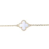 Van Cleef & Arpels Sweet Alhambra Mother of Pearl 18k Yellow Gold Bracelet