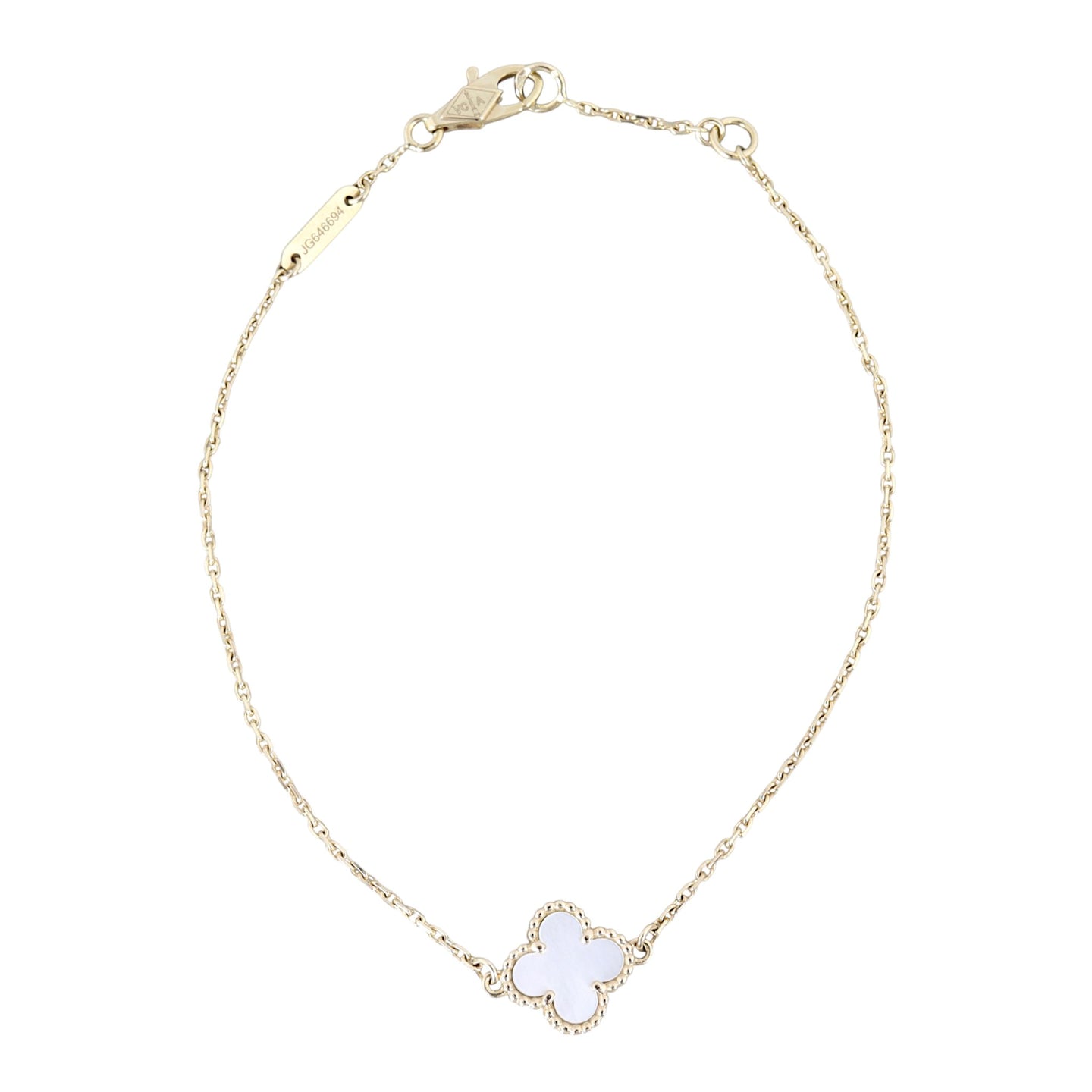 Van Cleef & Arpels Sweet Alhambra Mother of Pearl 18k Yellow Gold Bracelet