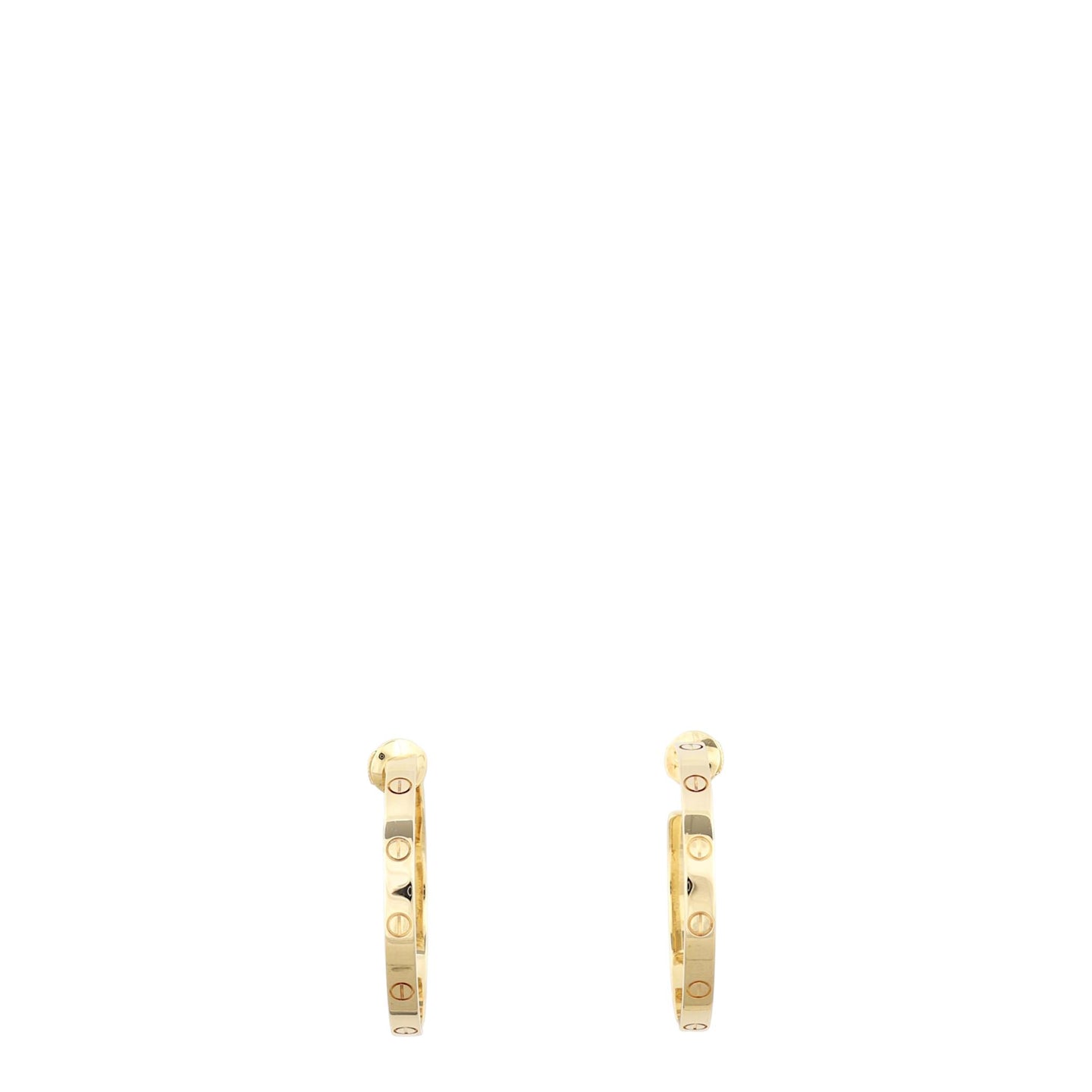 Cartier Love Large Hoop 18k Yellow Gold Earrings