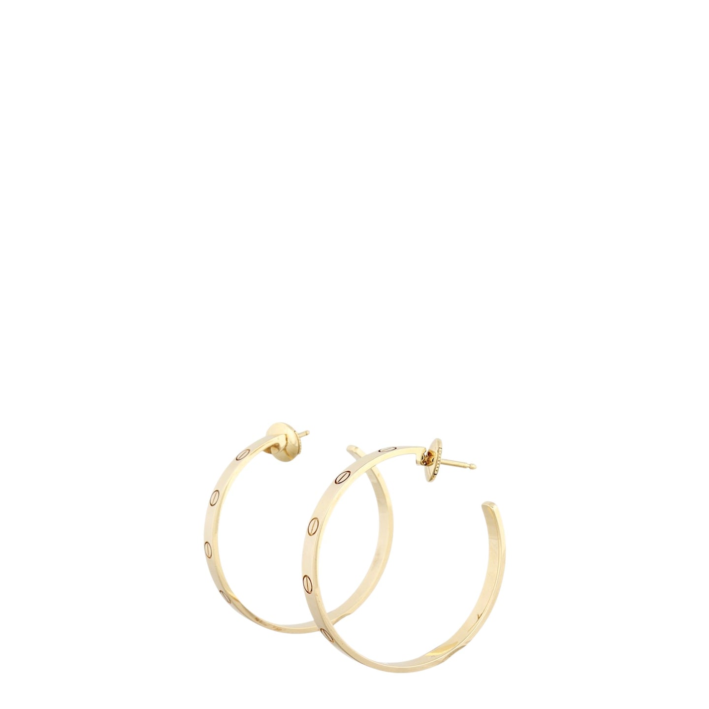 Cartier Love Large Hoop 18k Yellow Gold Earrings