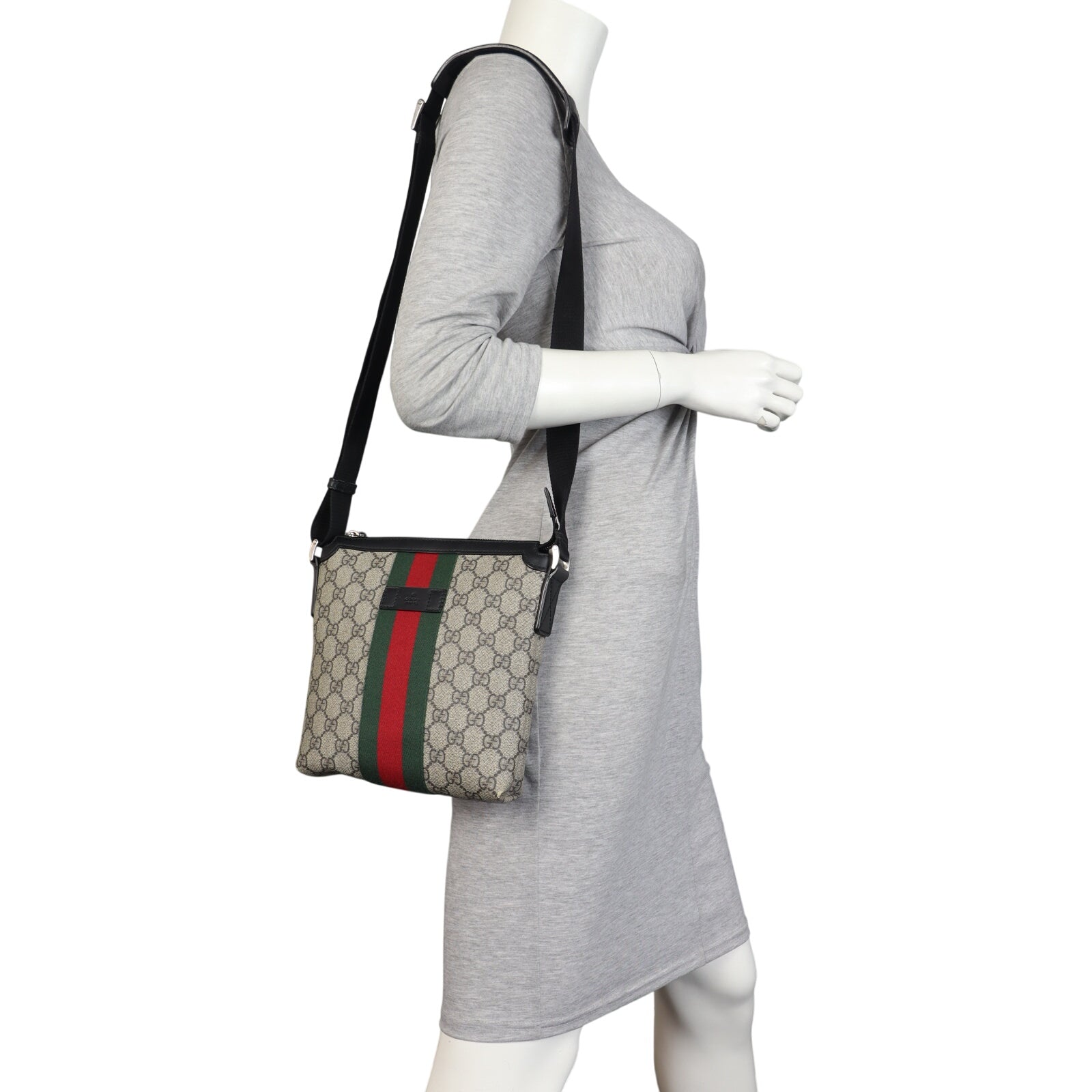 Gucci GG Supreme Web Messenger Bag